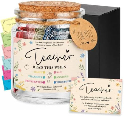 BEASTZHENG Teacher Gift Bible Verse Jar Christian Teacher Appreciation