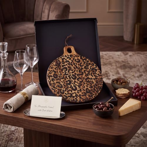 Nuenen Leopard Print Cutting Board, Cheetah Kitchen Dinnerware Serving