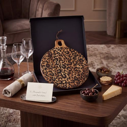 Nuenen Leopard Print Cutting Board, Cheetah Kitchen Dinnerware Serving