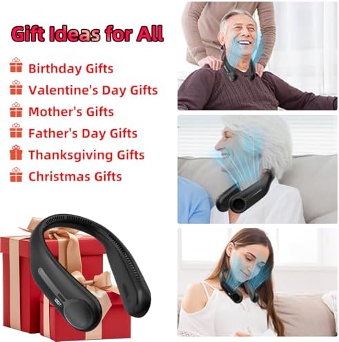 Portable Neck Fan, Personal Wearable Bladeless Fan, 6000mAh USB