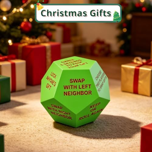 Santa Swap Gift Exchange Dice, Christmas Stocking Stuffers for Men