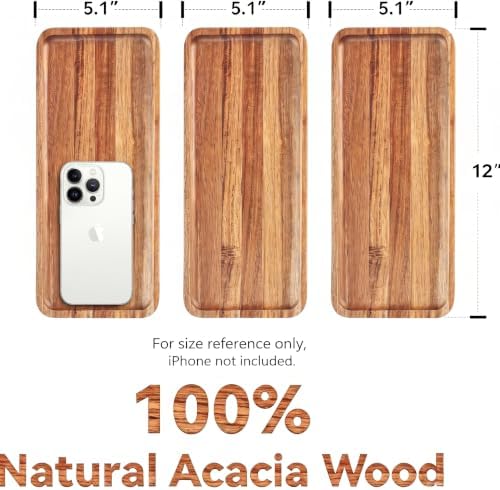 Anyvape 3 Pack Acacia Wooden Serving Trays, Charcuterie Board