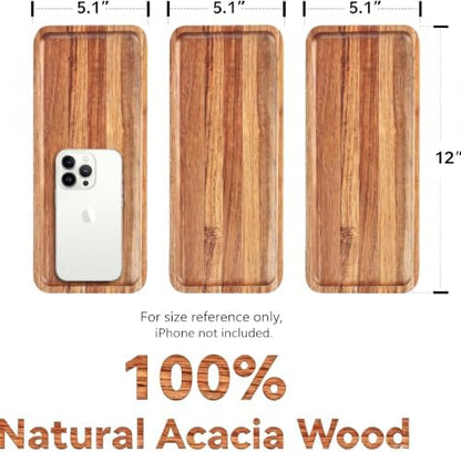 Anyvape 3 Pack Acacia Wooden Serving Trays, Charcuterie Board