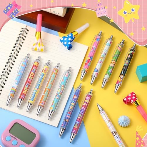 Cholemy 48 Pieces Happy Birthday Pens Bulk Happy Birthday Ballpoint