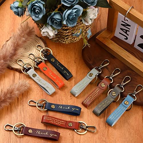 Unittype 12 Pcs Thank You Keychains Bulk, Employee Appreciation Gifts