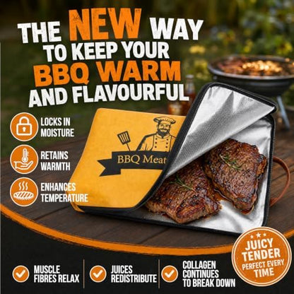BBQ blanket for resting meat, Heat Retention Meat Resting Pouch for