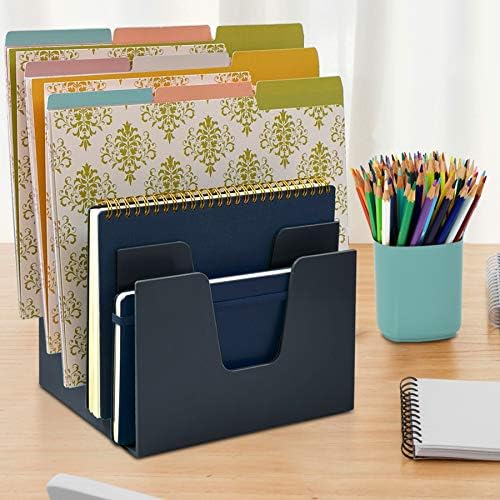 Acrimet 5 Section Incline File Sorter Organizer, Desktop Mail Holder