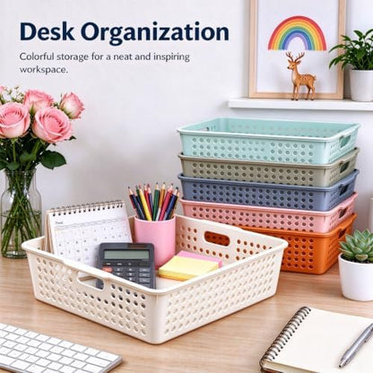 Simple Trending 6 Pcs Turn in Paper Trays for Classroom, Storage Paper
