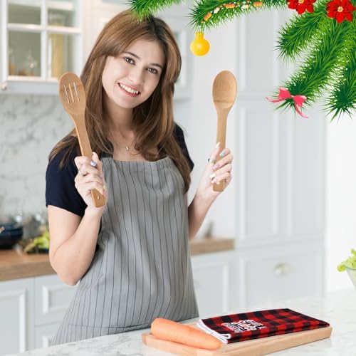 Pinkunn 8 Set Christmas Kitchen Towels, Holiday Cooking Utensils