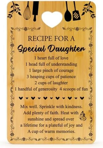 Birthday Daughter Cutting Board Gifts from Mom Parents for Daughters