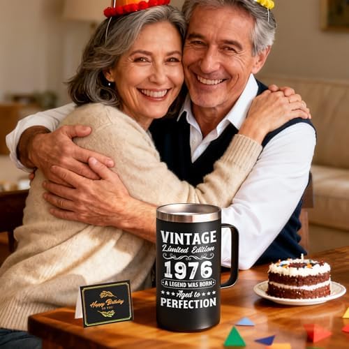 Lifecapido 50th Birthday Gifts, Vintage 1976 Aged To Perfection 20oz