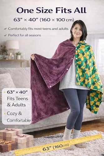 Hooded Wearable Blanket Hoodie Cosplay Cloak Shawl Wrap Nap