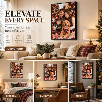 Custom Canvas Prints with Your Photo, Floating Frame Wall Art Decor