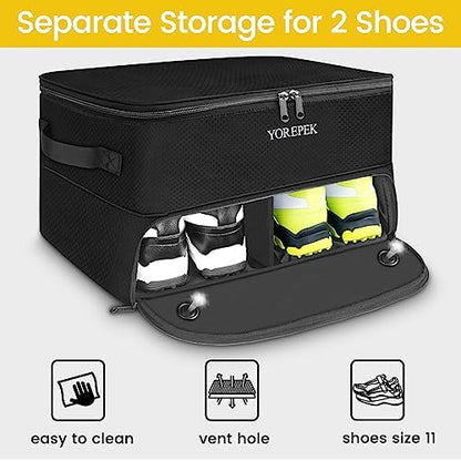YOREPEK Golf Gifts for Men, 2 Layer Golf Trunk Organizer for 2 Pair