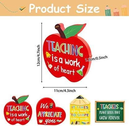 4 Pieces Teacher Appreciation Table Centerpieces Thank You Teachers