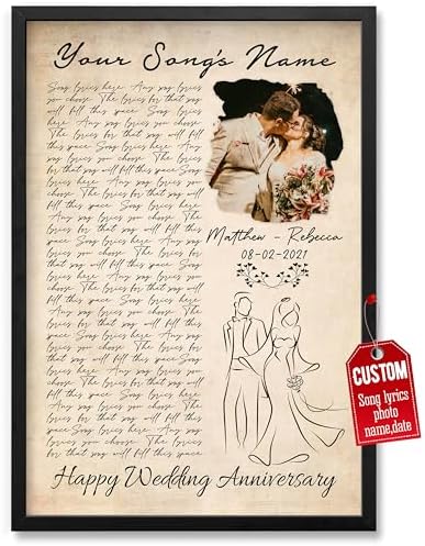 H-DEWALL Customized Song Lyrics Poster Family Portrait Gifts For