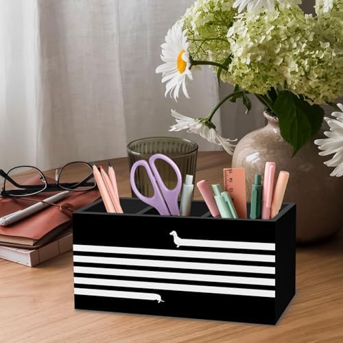 DILSJ Funny Dachshund Dog Pen Pencil Holder Organizer for Desk, Gifts