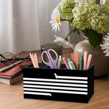 DILSJ Funny Dachshund Dog Pen Pencil Holder Organizer for Desk, Gifts
