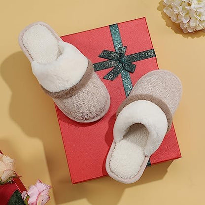 GOEWY Cozy Slippers for Women Indoor Outdoor House Shoes with Memory