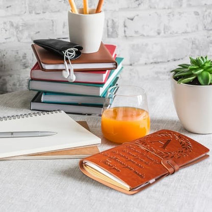 Thank You Gifts Monogrammed Initial Leather Journal Make a Difference