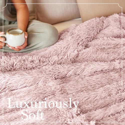 The Connecticut Home Co Throw Blanket Soft Fluffy Room Decor, Cozy