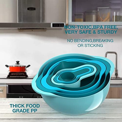 Pantula Mixing Bowls-Plastic Nesting Set of 8, Rv Camper Accessories