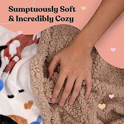 Horse Blanket for Girls, 50x60 Soft and Cozy Horse Throw Blanket for