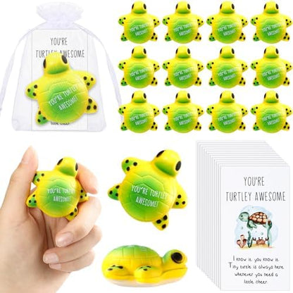 Libima 20 Pcs Emotional Turtle Balls Bulk with Motivational Cards