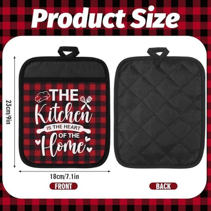 Bencailor 8 Pcs Christmas Pot Holders for Kitchen Hot Pad with Pocket