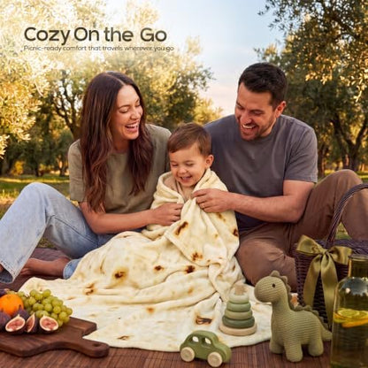 Utopia Bedding Burrito Tortilla Blanket, Funny Food Throw Blanket