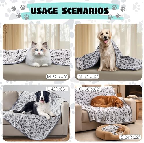 Stuffed® Premium Soft Dog Blanket Washable, 40"x32" Cat Blanket for