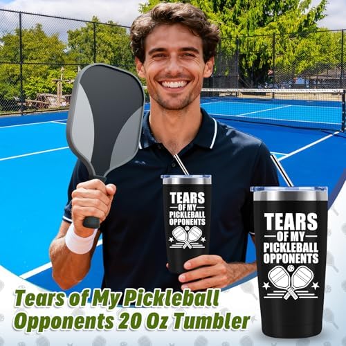 10 Pieces Pickleball Gifts for Men, Pickleball Lover Stuff with 20 Oz