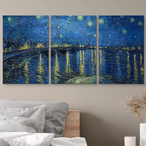 wall26 Canvas Print Wall Art Set Starry Night Over The Rhone by
