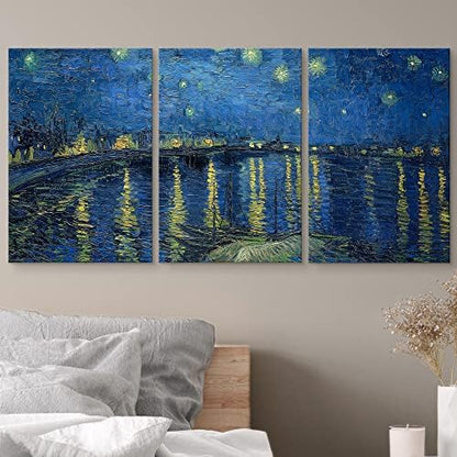 wall26 Canvas Print Wall Art Set Starry Night Over The Rhone by