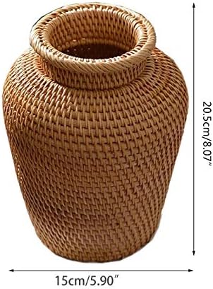 Autumn Rattan Woven Vase Art Vase Fashion Tabletop Decoration Plants