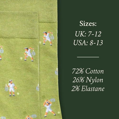 The Tennis Tantrum Socks - Funny Tennis Men's Socks - Sporty Gift for