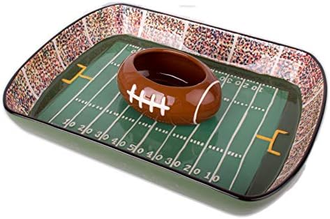 Football Stadium Chip And Dip Sports Serving Set