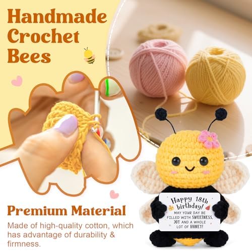 Mini 18th Birthday Gifts for Girl, Mini Cute Bee Gifts for 18 Year Old