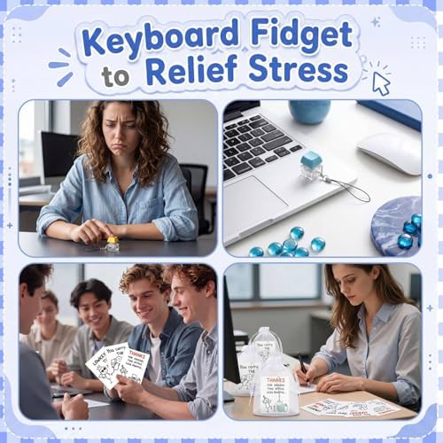 Yuntau 24 Set Inspirational Motivational Gifts Keyboard Fidget
