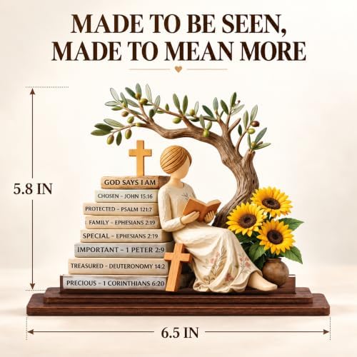 Christian Gifts for Women: Bible Verse Decor, God Says I Am Decorative