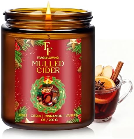 Christmas Candle, Mulled Cider Scented Candles for Home, Holiday