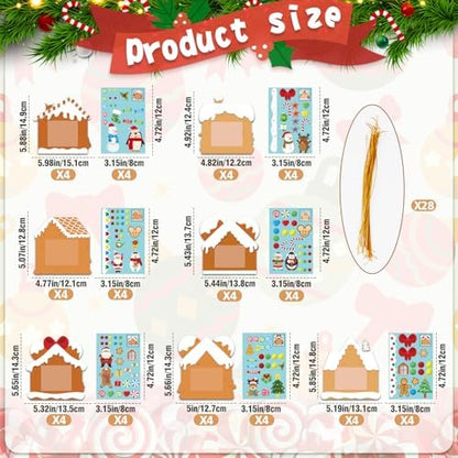 Christmas Craft for Kids, DIY Gingerbread House Picture Frame Kits