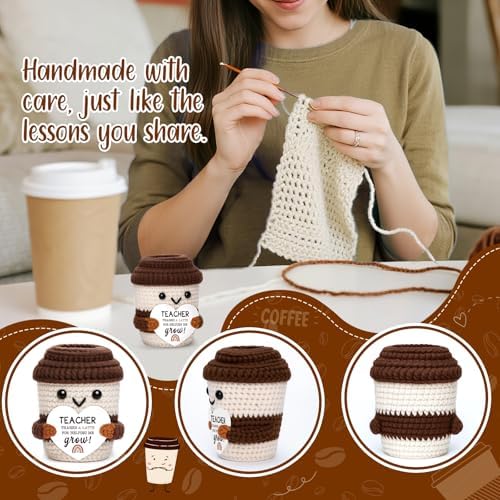 Teacher Gifts Christmas Appreciation Gift for Women Men Crochet Coffee