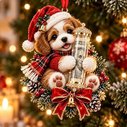 Christmas Cute Animal Cash Gift Ornament, Money Holder Hanging