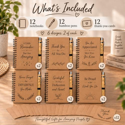 36Pcs Employee Appreciation Gifts Bulk, 12 Thank You Gift Sets
