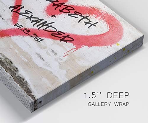 Renditions Gallery Graffiti Wall Personalized with Couple Names &