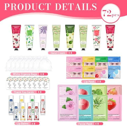 48 Pcs Bulk Gifts for Women, Hand Cream, Bulk Lip Balm, Under Eye