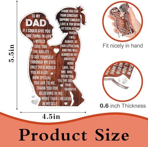 Joyline Dad Gifts from Daughter To My Dad You'll Always Be My Hero
