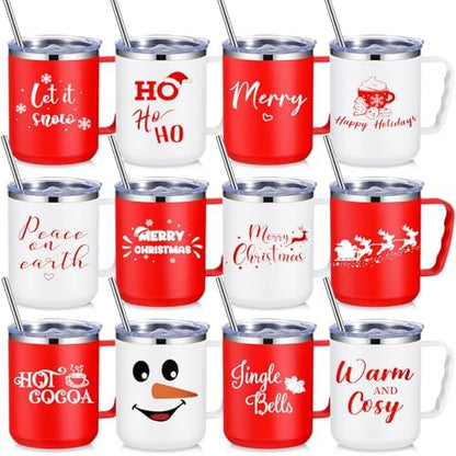 Umigy 12 Pcs Christmas Coffee Mug Bulk 17oz Employee Appreciation Gift