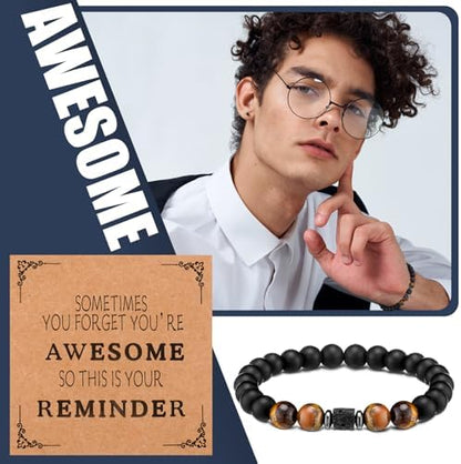 Landical 12 Sets Inspirational Bracelets Bulk for Men Sometimes You